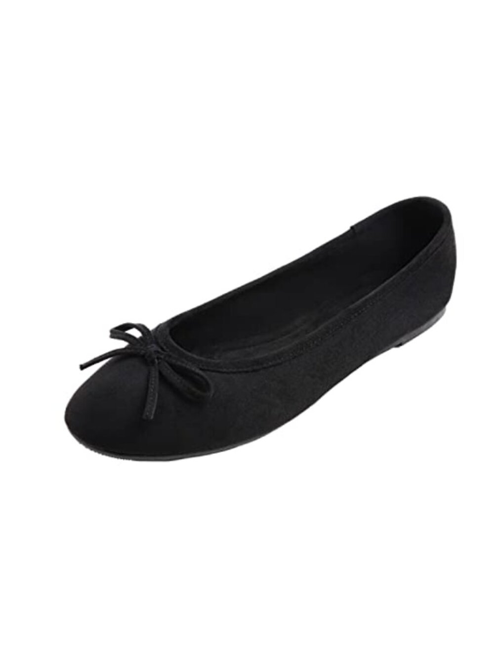 Women's Faux Suede Memory Foam Ballet Flats Slip On Comfort Shoes